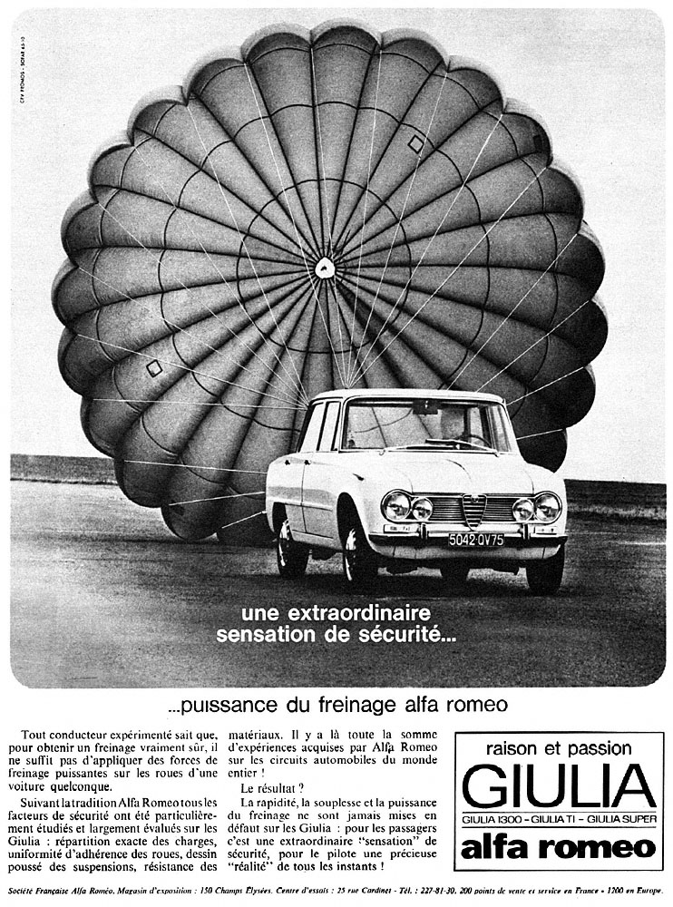 Advert Alfa Romeo 1965