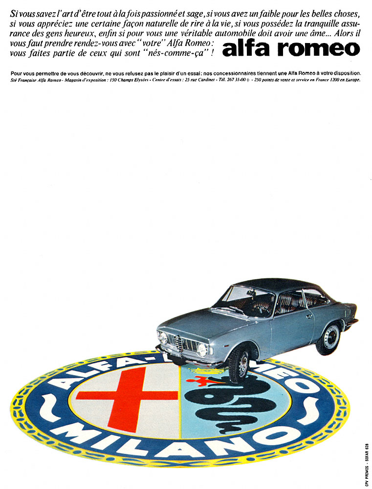 Advert Alfa Romeo 1966