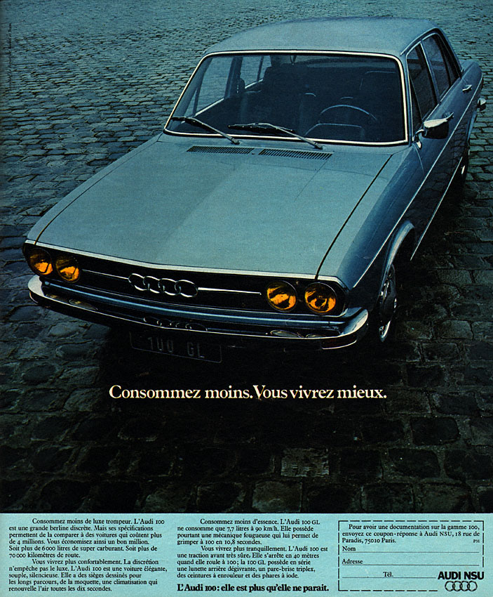 Advert Audi 1974