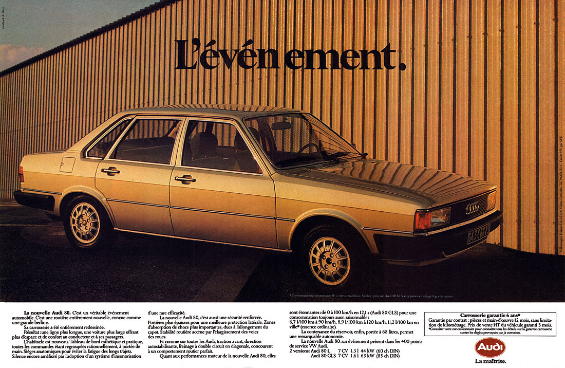 Advert Audi 1979