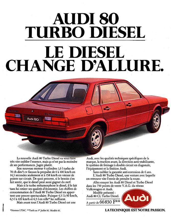 Advert Audi 1982