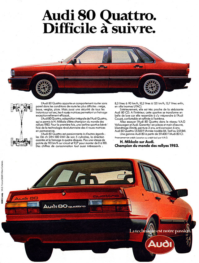 Advert Audi 1984