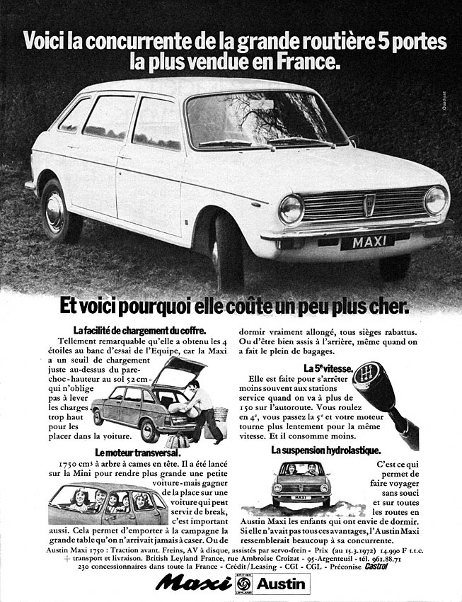 Advert Austin 1972