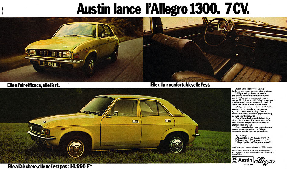 Advert Austin 1974