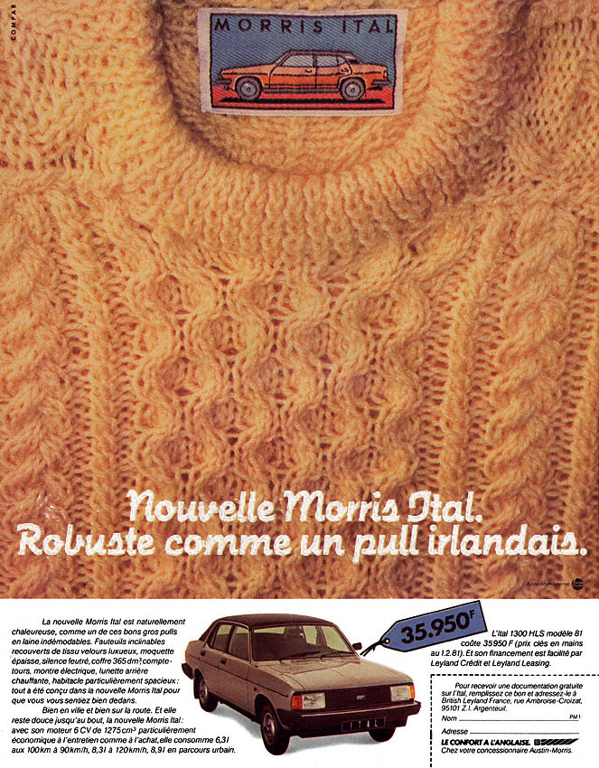 Advert Austin 1981