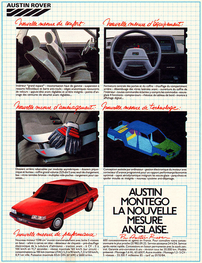 Advert Austin 1984