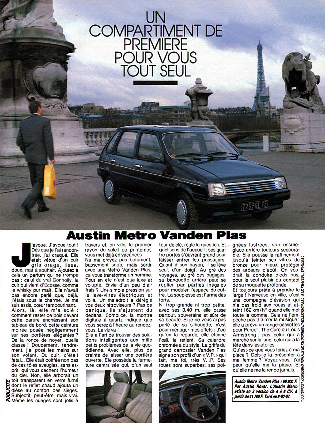 Advert Austin 1987