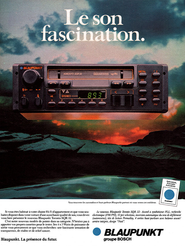 Advert Blaupunkt 1982