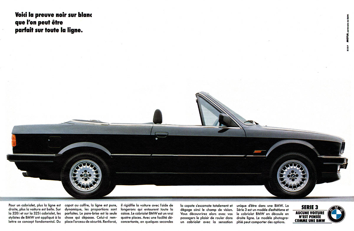 Advert Bmw 1989