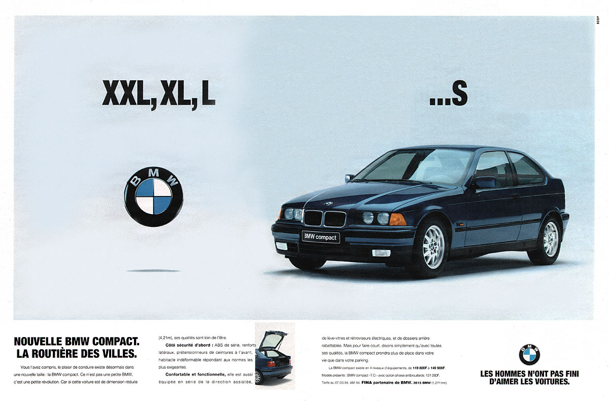 Advert Bmw 1994