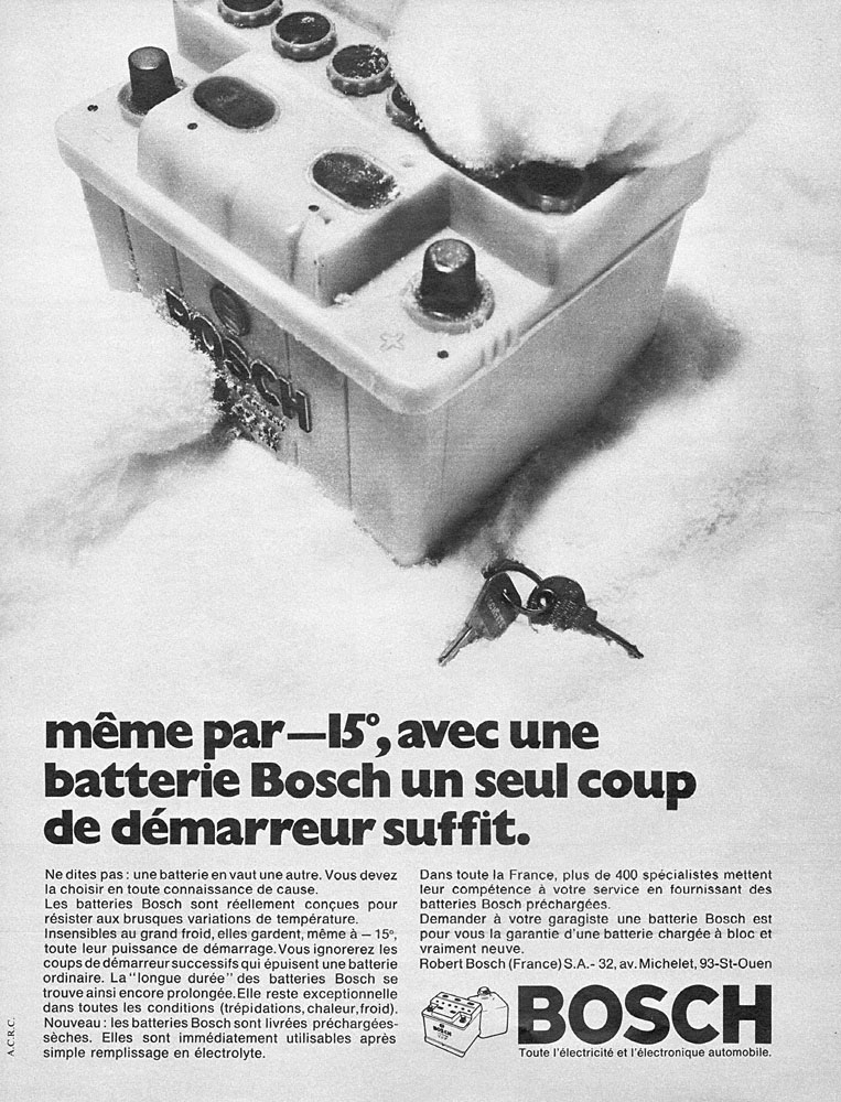 Advert Bosch 1968