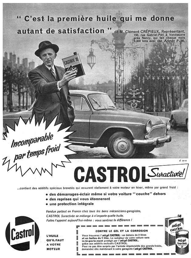 Advert Castrol 1960