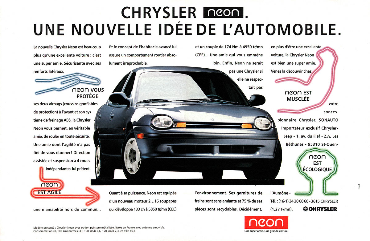 Advert Chrysler 1995
