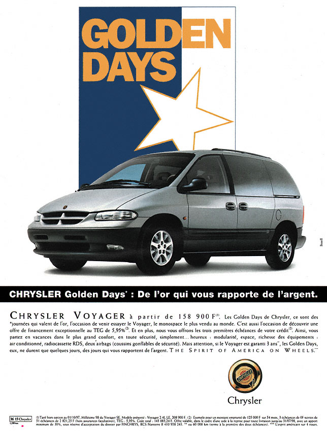 Advert Chrysler 1998