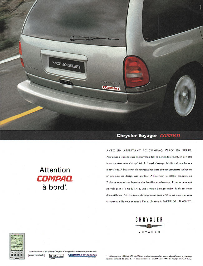 Advert Chrysler 2000