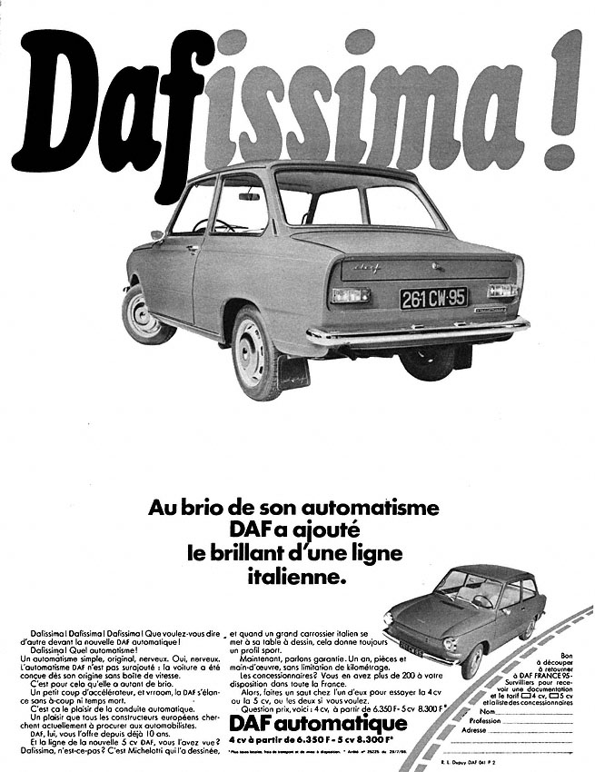 Advert Daf 1967