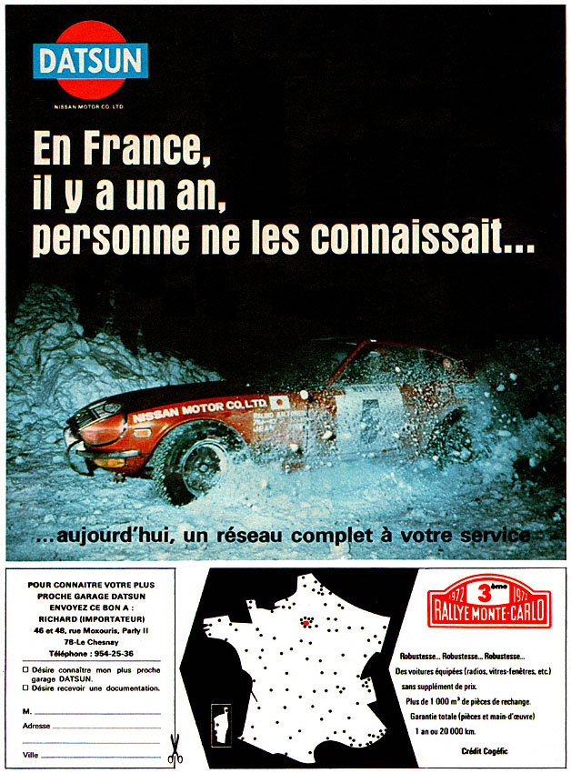 Advert Datsun 1972