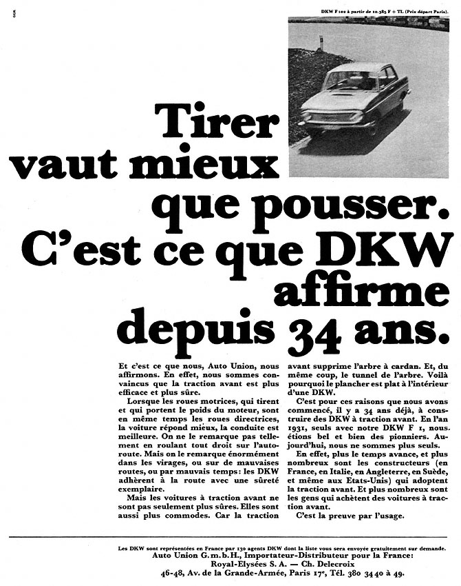 Advert Dkw 1965