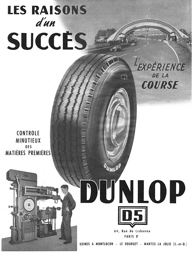 Advert Dunlop 1953