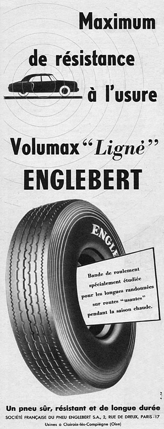 Advert Englebert 1954