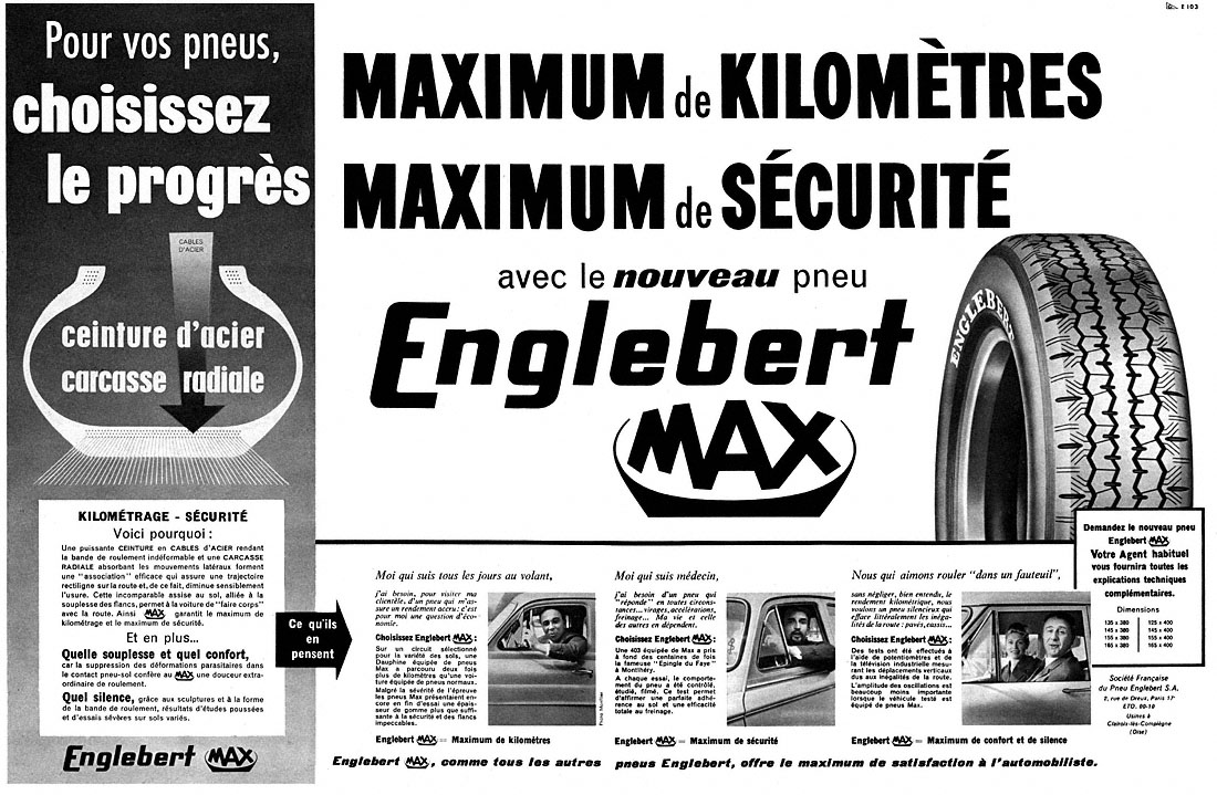 Advert Englebert 1960