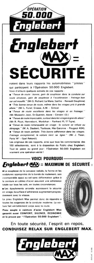 Advert Englebert 1962