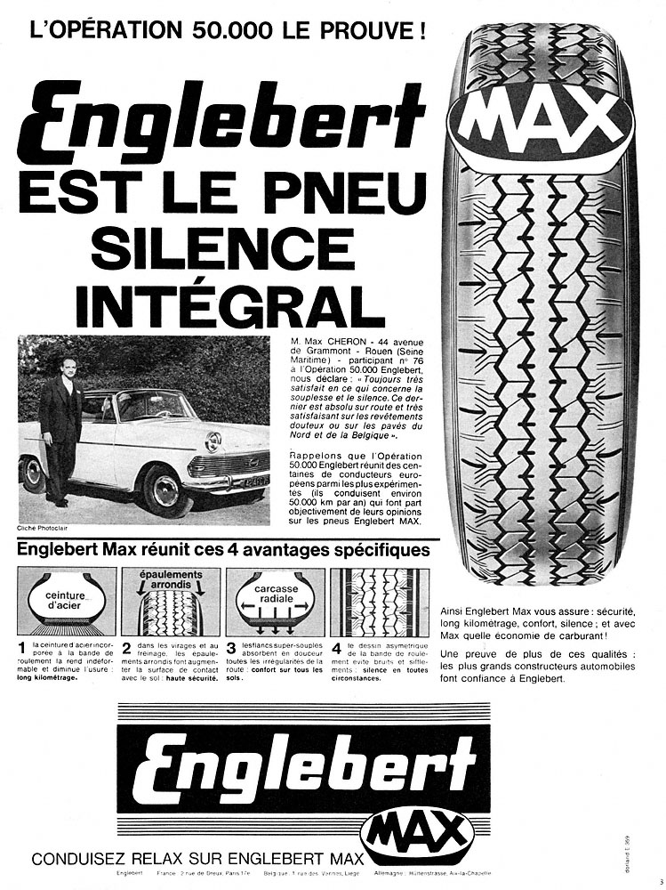 Advert Englebert 1963