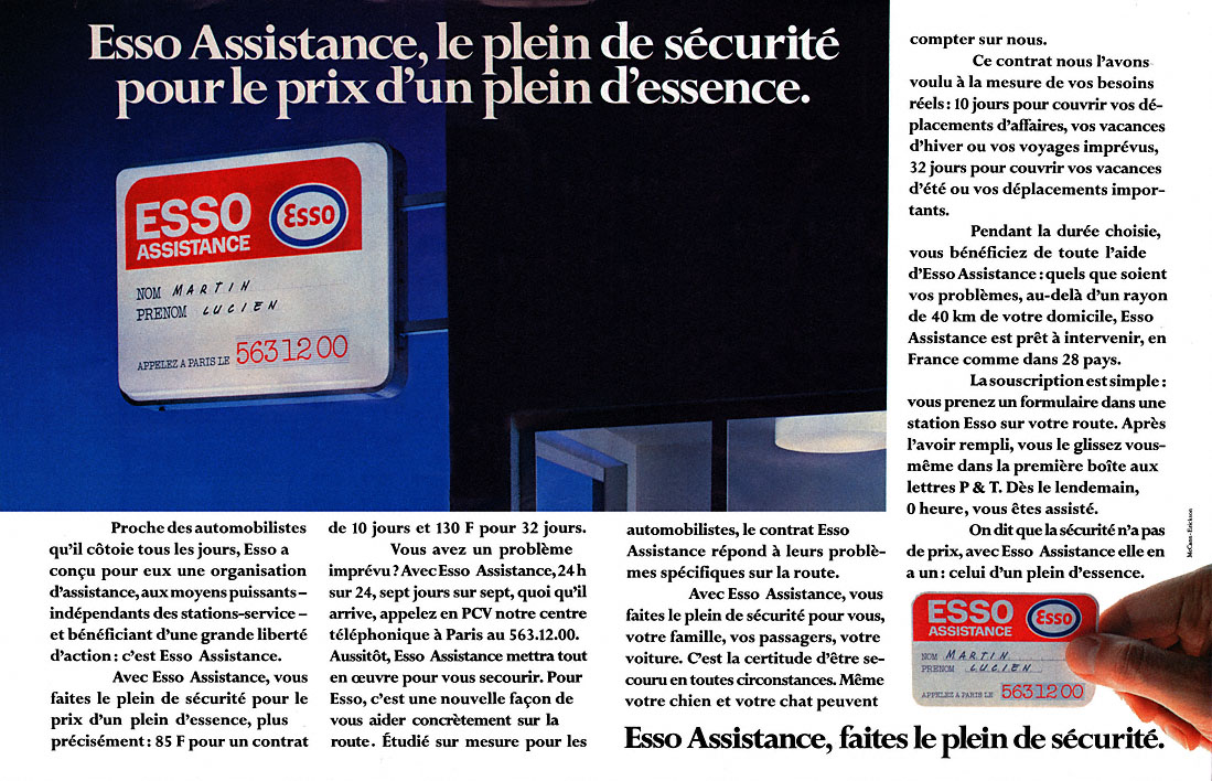 Advert Esso 1980