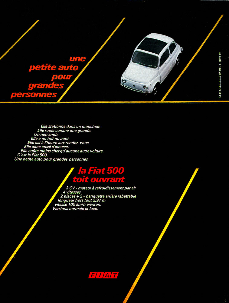 Advert Fiat 1970