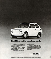 Advert Fiat 1973