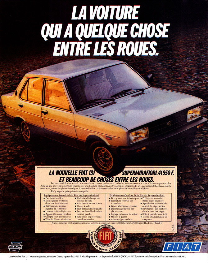Advert Fiat 1981