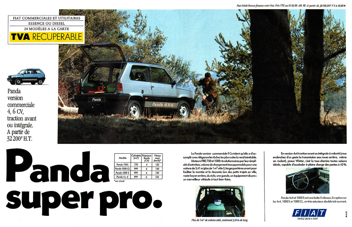 Advert Fiat 1989
