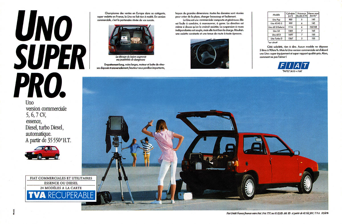 Advert Fiat 1989