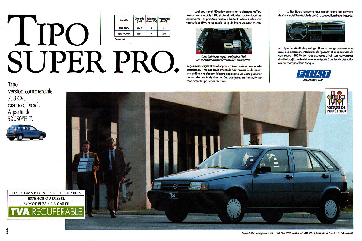 Advert Fiat 1989