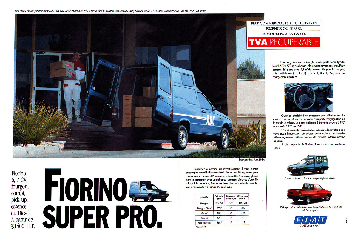 Advert Fiat 1989