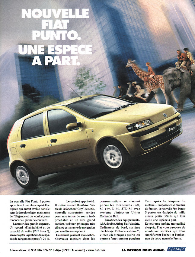 Advert Fiat 1999