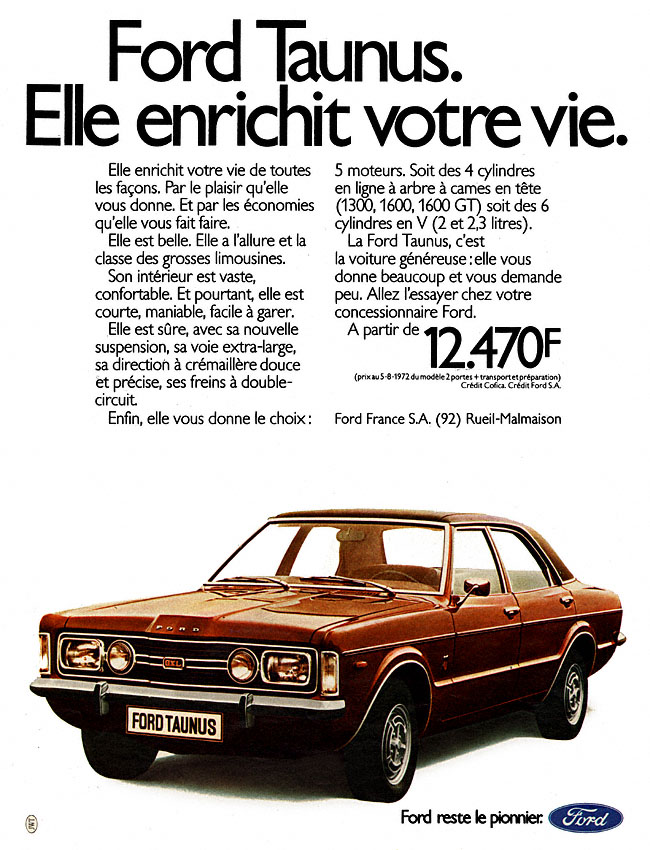 Advert Ford 1972