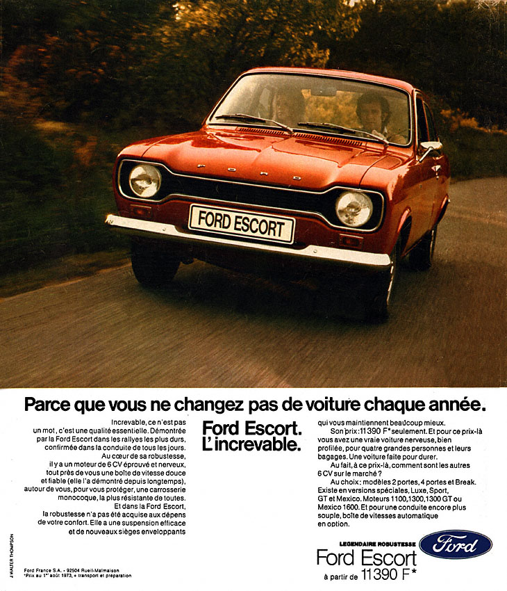 Advert Ford 1973