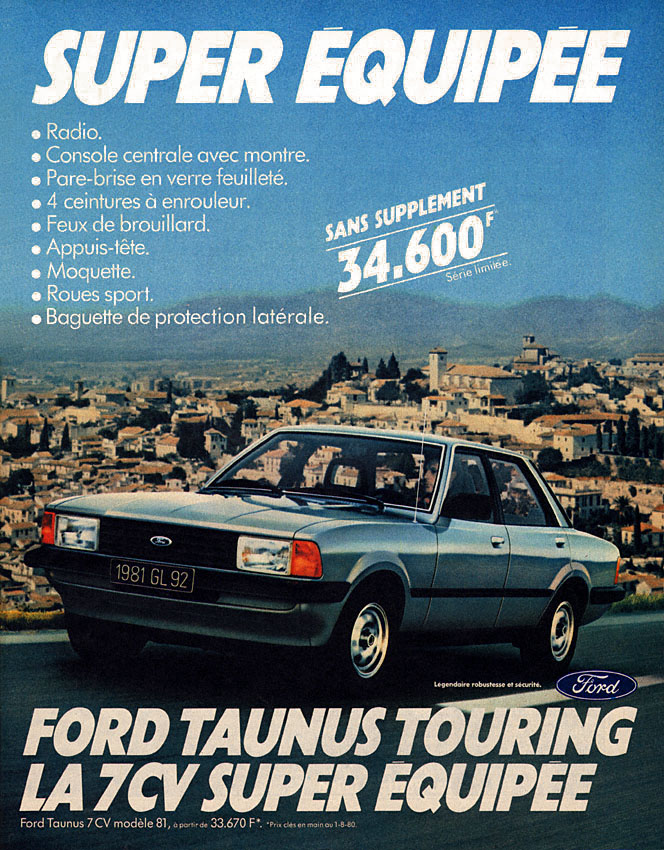 Advert Ford 1980