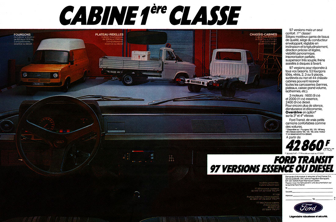 Advert Ford 1982