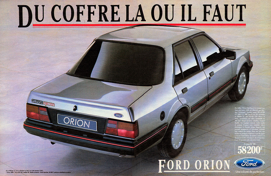 Advert Ford 1985