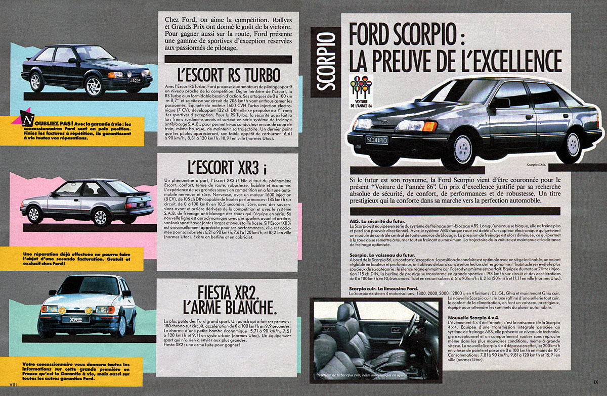 Advert Ford 1986