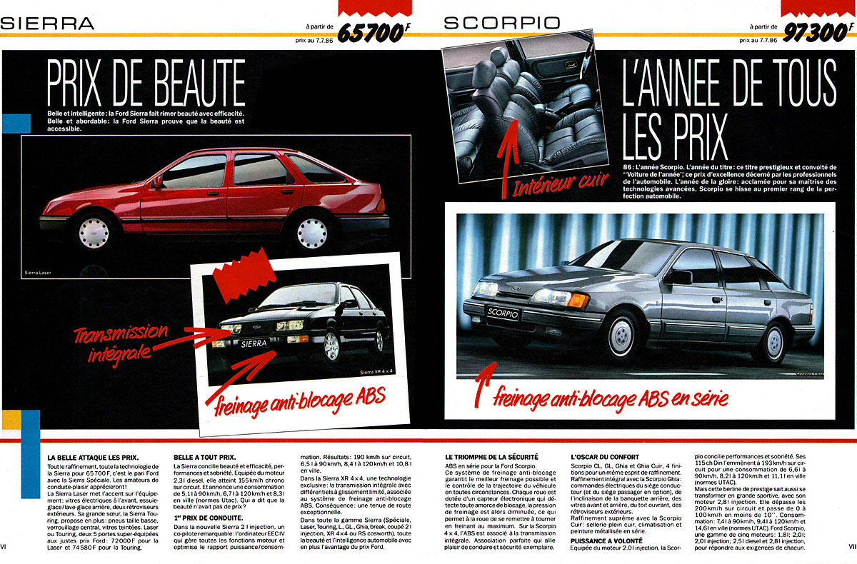 Advert Ford 1986