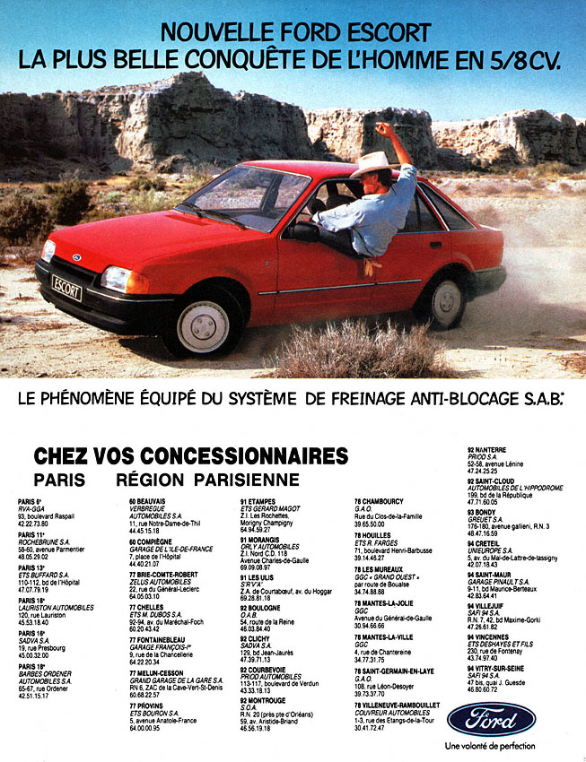 Advert Ford 1986