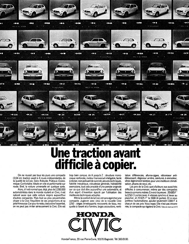 Advert Honda 1977