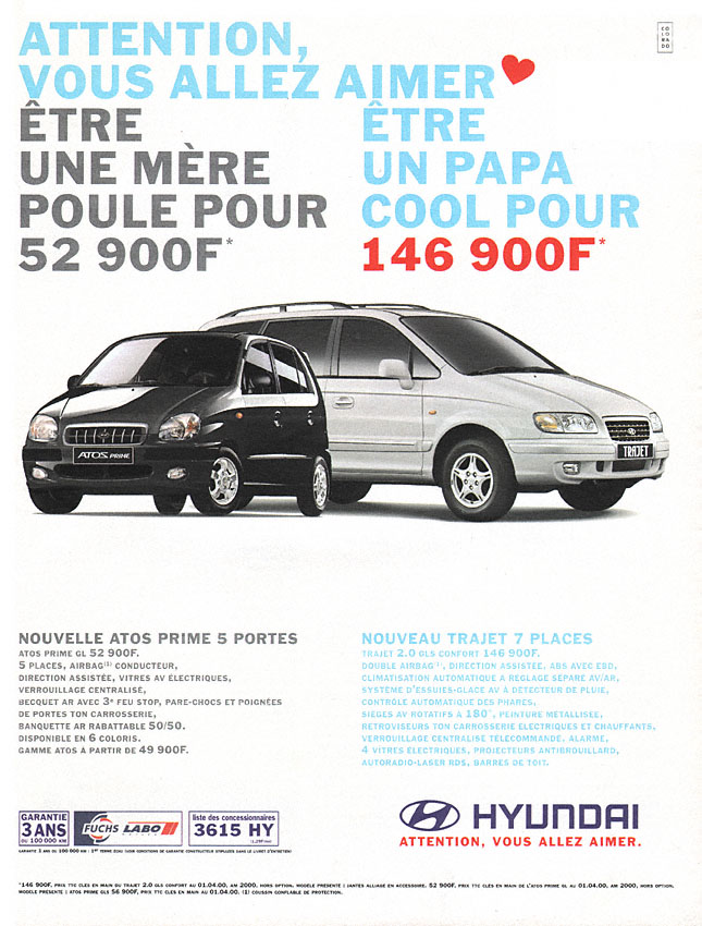 Advert Hyundai 2000
