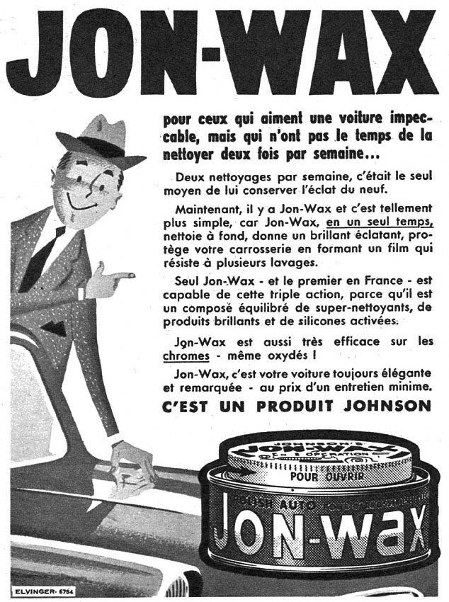 Advert Jon-Wax 1958