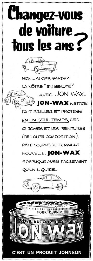 Advert Jon-Wax 1959
