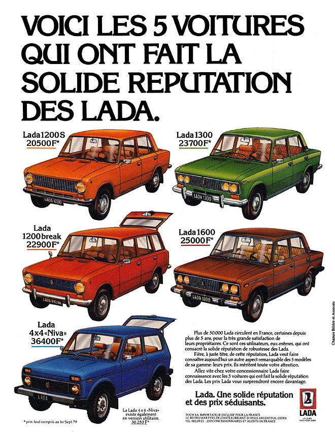 Advert Lada 1979