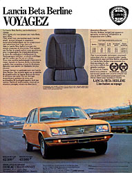 Advert Lancia 1979